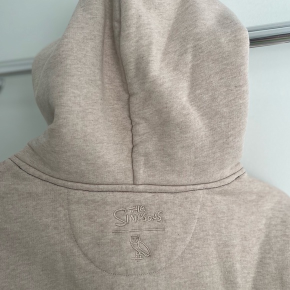 NWT US Small OVO Devil Bart Simpson Heather Oatmeal Hoodie - Picture 11 of 14